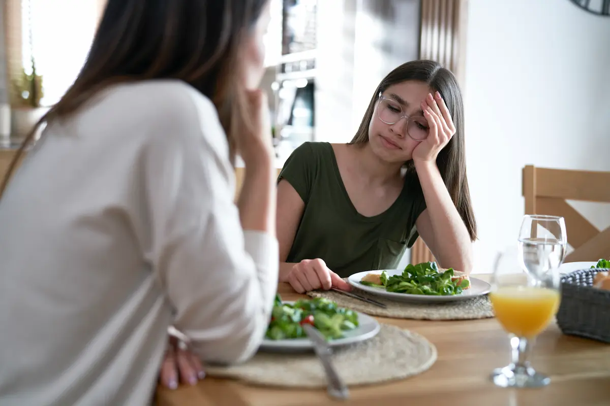 Woman support her daughter with eating disorders